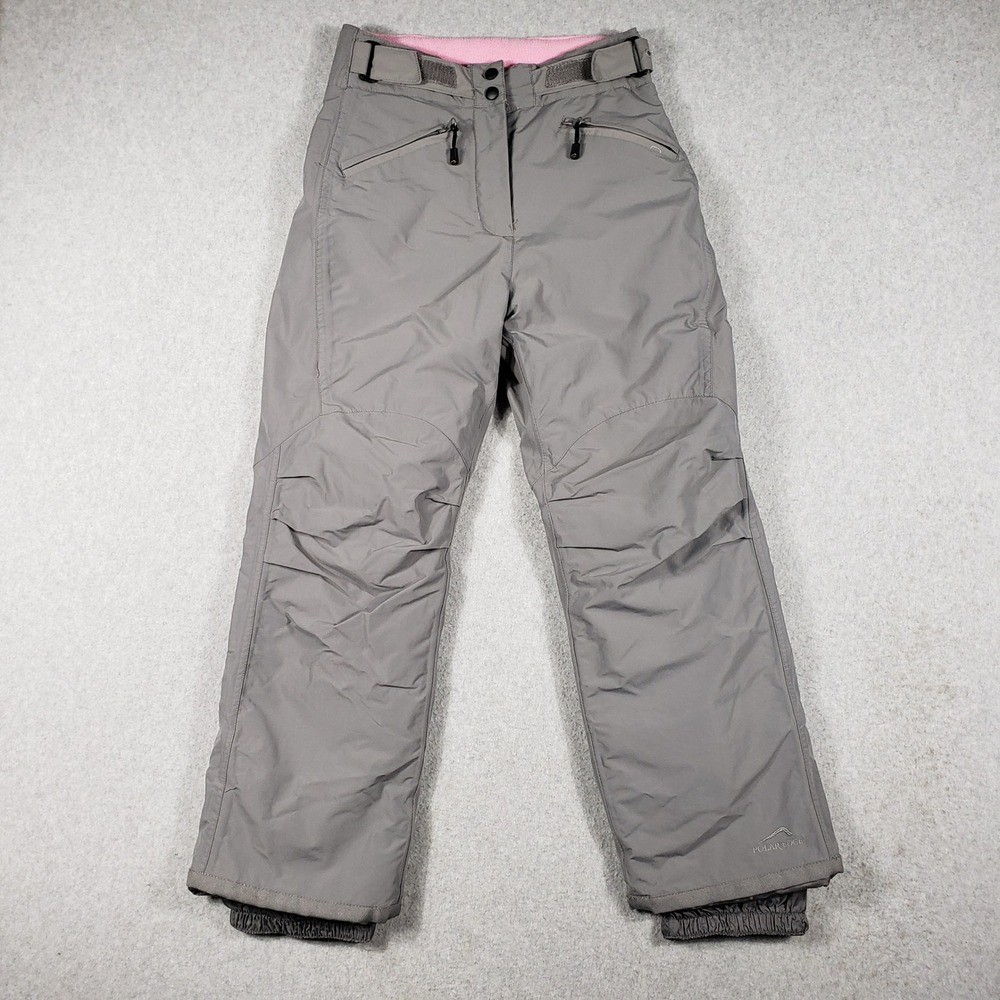 Polar Edge Women M Gray Gold Series Insulated Snow Pants‎ Waterproof Skiing EUC